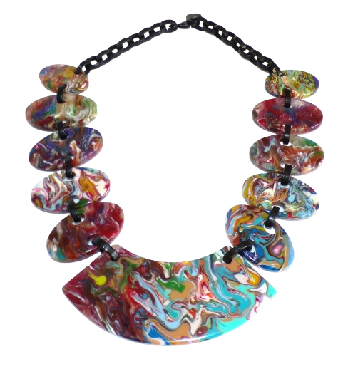 Collier en perles de verre
